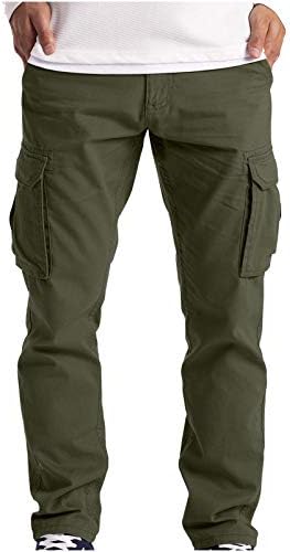 VALSEEL muške kargo pantalone ljetne lagane tanke pantalone trendi jednobojne pantalone sa više džepova
