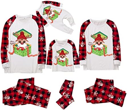 Božićne pidžame za obitelj, obitelj Pajamas Božićni podudaranje odjeće par kostim roditelj-dijete čovjek tata