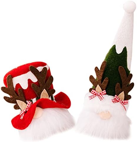 BESTOYARD vanjski dekor 2kom osvijetljeni Božićni patuljak Božić osvijetli patuljka ručno rađeni plišani