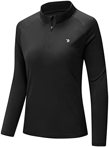 Rdruko ženske košulje za planinarenje Quick Dry Dugi rukav Quarter Zip UV SPF UPF 50+ vanjske košulje