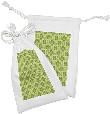 Ambesonne geometrijska torbica tkanina od 2, šljokice u različitim oblicima jednobojni tonovi