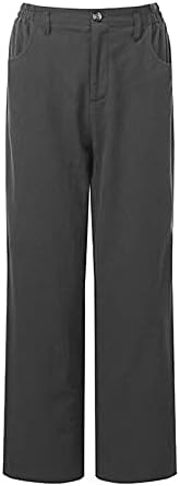 Ljetne Ležerne pamučne platnene pantalone za žene široke pantalone sa ravnim nogavicama visokog struka duge pantalone sa džepovima udobne pantalone