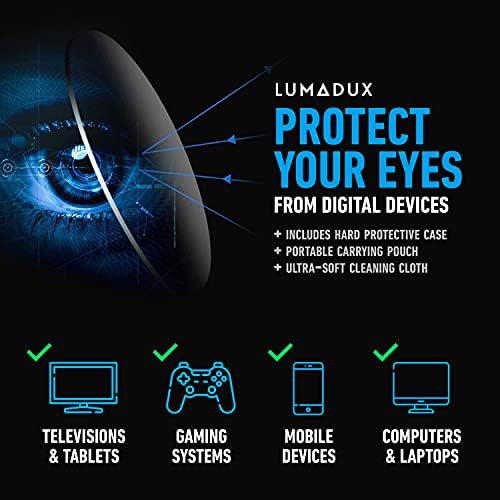 Lumadux naočare protiv plavog svjetla za računare & amp; čitanje-Digitalni naprezanje očiju, glavobolje,