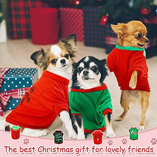 4 komada Božić pas džemperi za hladno vrijeme meka topla Božić pas Odjeća Božić Dog Shirt štene Outfit odjeća