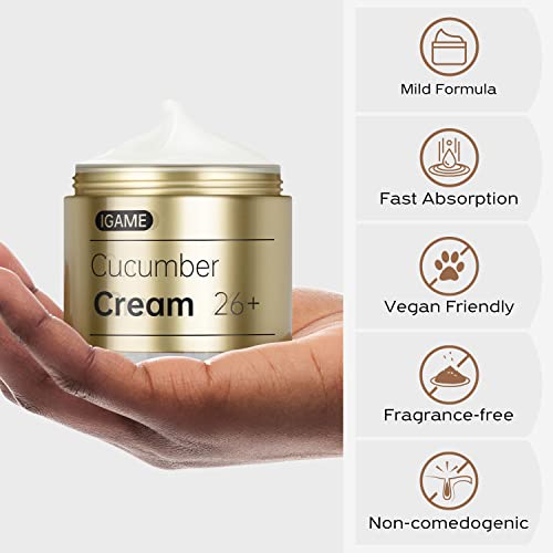 IGame krema od krastavaca-P008 | Intenzivna hidratantna krema za lice | poboljšava teksturu kože | dnevna i noćna krema / 1.7 Fl. Oz