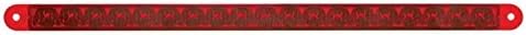 United Pacific 39774B 19 LED 12 Stop, Turn & amp; rep Reflector Light Bar-Red LED / Red Lens
