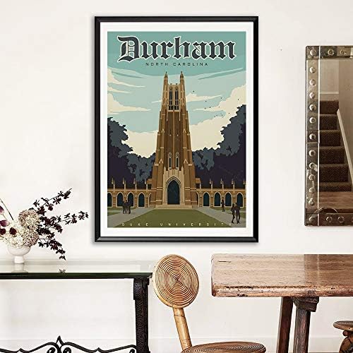 xtvin USA North Carolina Durham Duke University America Vintage Travel Poster Art Print platno Painting Home