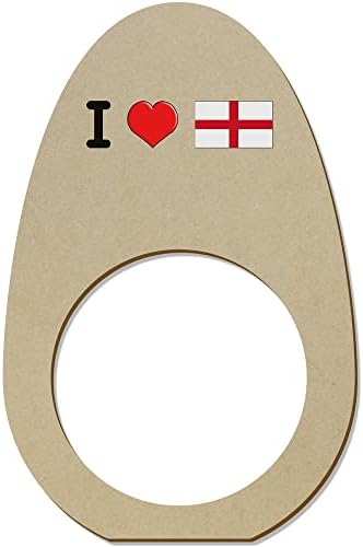 Azeeda 5 X 'Volim Englesku' Drvene prstenove / držače za salvete