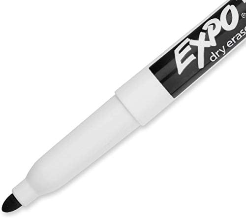 EXPO 86001 Oznaka sa niskim mirisom, crna; Fini vrh, brzo sušenje tinte, 3 pakete od 12 markera
