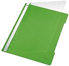 Standardna datoteka dokumenta Esselte Leitz, A4, traka dugog naslova, PVC, svijetlo zelena