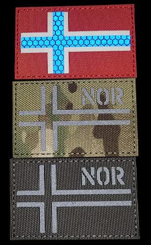 Norveška zastava Infracrvena reflektirala IR zakrpa vojne taktičke MORALE patch belge amblem Applique kuke za ruksak ruksaka