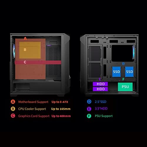 Raidmax X603 ATX desktop računar Gaming PC Case mid Tower PC Case prethodno instalirajte x 4 adresabilni