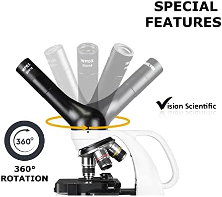 Vizija naučni Vme0006-100-RC-E2 LED Akumulatorski mikroskop, uvećanje 40-2000x, LED osvjetljenje sa kontrolom