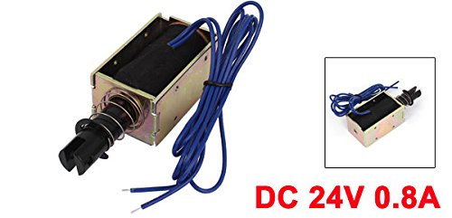 UXCell A14052300UX1091 Trock Pull Tip Otvoreni okvir Solenoid elektromagnet, DC 24V, 0,8 A, 70N sila,