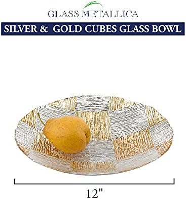 Badash kocke Dizajnerska zdjela za posluživanje stakla - 16 Hrana-sigurna ukrasna zdjela s