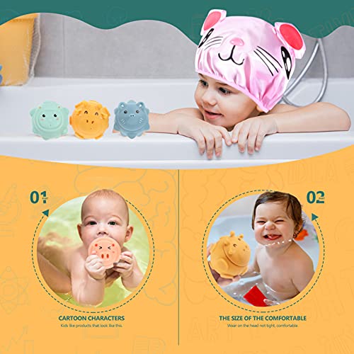 Solustre baby šampon 2pcs kapica za tuširanje poklopci za višekratnu upotrebu kapice za kupanje s elastičnim