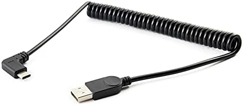 Traovien Hilled USB C kabel, USB 2.0 A do 90 stupnjeva USB tipa C 3A opružni kabel za punjenje,