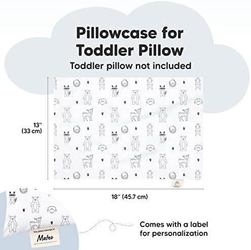 Keababies Toddler jastučnica za jastuk od 13x18 - organski tadler jastučni jastuk za dječak, djeca