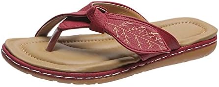 Flip flops za žene Thong, vintage dressy ravne papuče Ljetna prozračna klizača za klizanje na plaži sandale