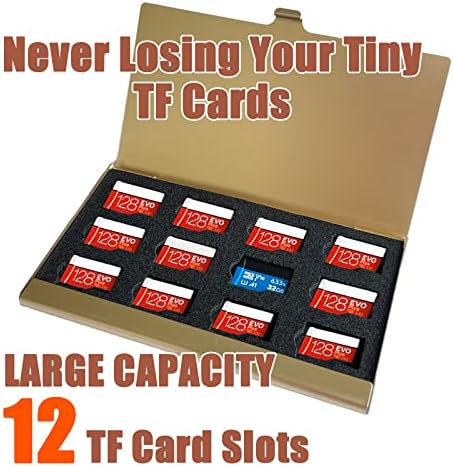 12 slota Micro SD kartica držač, TF kartica slučaj, ultratanki Mini Aluminij vodootporna memorijska