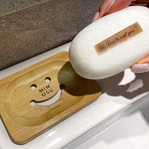 Bambusova posuda za sapun sa odvodom-Mimosu držač šampona sa pirinčanom vodom za sapun za uštedu
