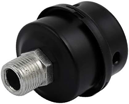 X-Dree G1 / 2 muški navojni kompresor prigušivač za unos ulaznog filtra za unos zvuka Silencer crna (G1