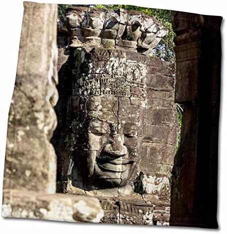 3Droza Azija, Kambodža, Angkor Wat, Siem Reap, lica hrama Bayon - Ručnici