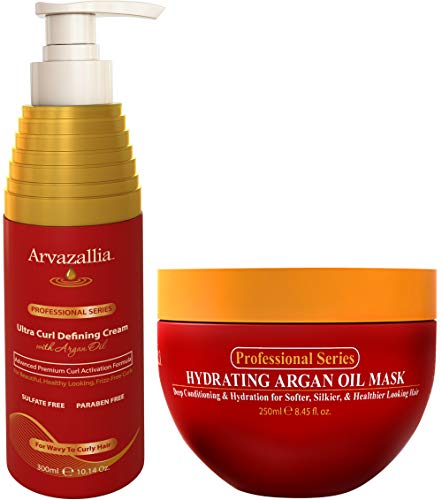 Arvazallia Ultra Curl Definiranje krema sa arganovim uljem i hidratantnim arganskim naftom za kosu