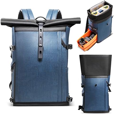 WYFDP ruksak za kameru od 7,7 inča vodootporan, 15,6 inča u odjeljcima za Laptop, velikog kapaciteta, za