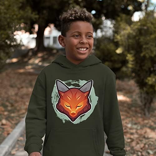 FOX DESIGN Kids 'spužva Fleece Hoodie - Dizajn životinja Dječja kapuljača - Grafički kapuljač za djecu