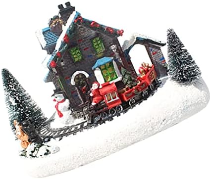 NOLITOY ser od 3 Božićna kuća selo smola Snowy Božić Scene kuće figurica snježno Božićno selo