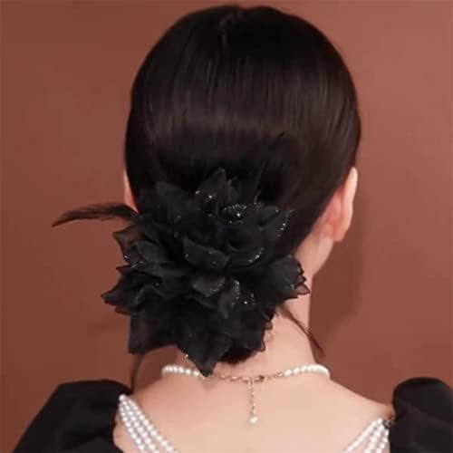 DOUBAO mrežasta petlja za kosu kožna traka za kosu Zadnja kašika Oversized Head flower head Rope Ženska Oprema