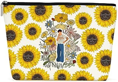 Decohim slatka suncokretova torba za šminkanje kozmetička torba suncokret pokloni za žene inspirisani pjevač Fan