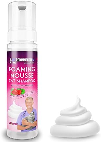 Vet Preporučuje Šampon Za Mačke Bez Vode Koji Pjeni Miš-Miris Zakrpe Od Jagode . za osjetljivu kožu, deterdžent