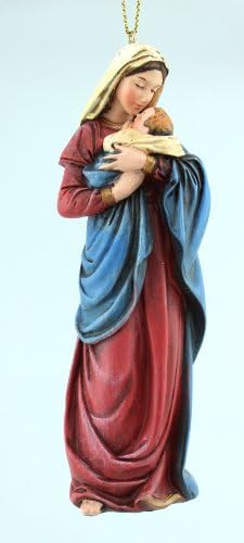 Pokloni vjere 5-inčni Majčin poljubac Mary Kip Ornament figura sa bebom Isusom