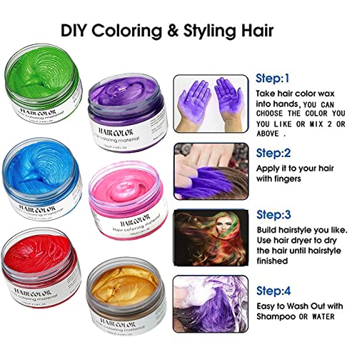 Privremena boja za kosu za djevojčice djeca, vosak za kosu boja za djevojčice Igračke Pokloni za