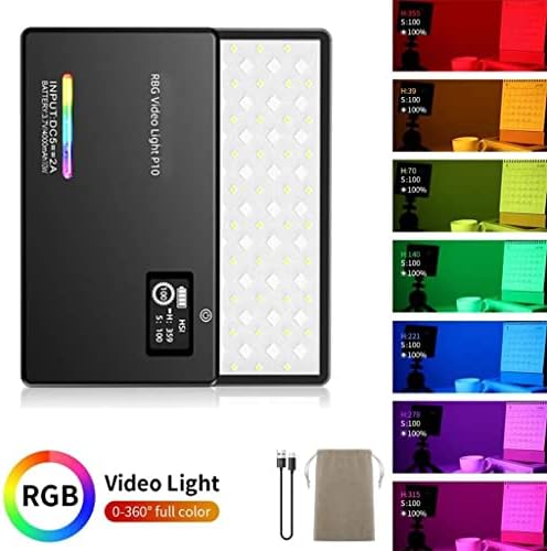 Slsfjlkj 360 full color mini RGB video svjetlo 2450mAh puni džep zatamnjeva svjetlost 2500-9000K mini svjetiljka
