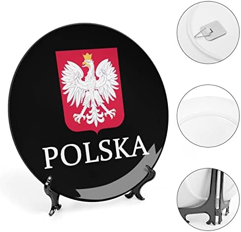 Patriotska poljska Polska zastava Visela keramička ukrasna ploča s ekranom Prilagođeni godišnjički vjenčani