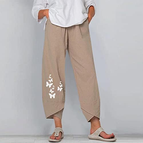 PUĆE HLAČE za žene Casual Baggy Hlače Y2K hlače Cvijeće tiskane padobranske hlače Široke noge