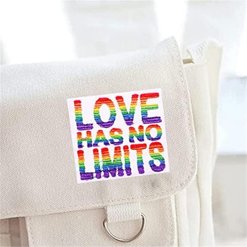 Rainbow Pismo izgrađene mrlje Ljubav nema ograničenja željeza na zakrpama za odjeću naljepnice Značke gay pride lgbt patch fiy applique