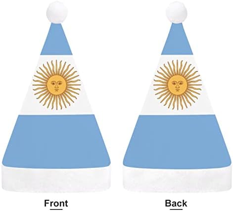 Argentina zastavu pliš Božić šešir Naughty i lijepo Santa kape sa pliš obodom i Comfort Liner Božić