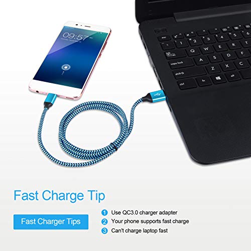 USB C kabl 3ft, 5-kapak USB A do tipa C Brzo punjenje kabel najlonska pletenica Android telefon punjač za