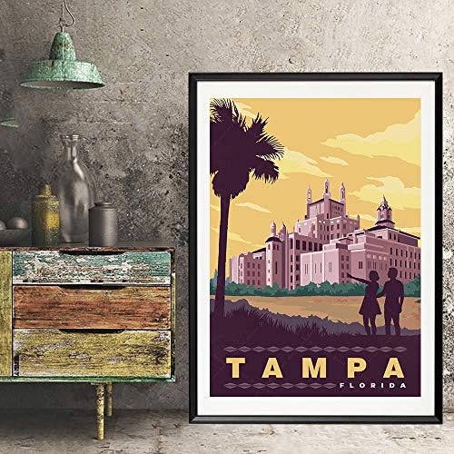 xtvin SAD Florida Tampa America Vintage Travel Poster Art Print platno slikarstvo Home Decoration