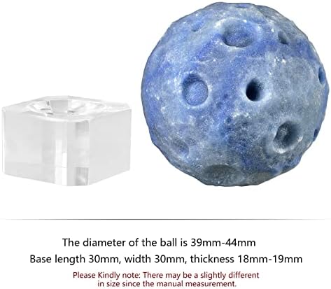 Rockcloud 1 lb Howlite Tirquoise Mali pamtirani čipovi zdrobljeni kamen, okrugli kristalni kamen planeta sa akrilnom bazom ukrasna lopta