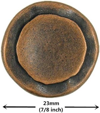 Bezelry 12 komada rustikalni krugovi metalni gumbi za osovinu 23mm