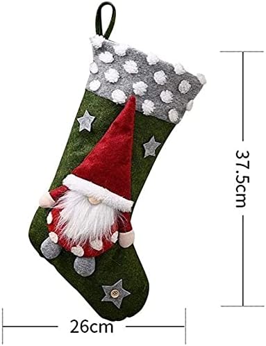 Alremo huangxing - Velika božićna čarapa za poklon torbu za ukrašavanje stabla Božićni ukras bombona torbica,