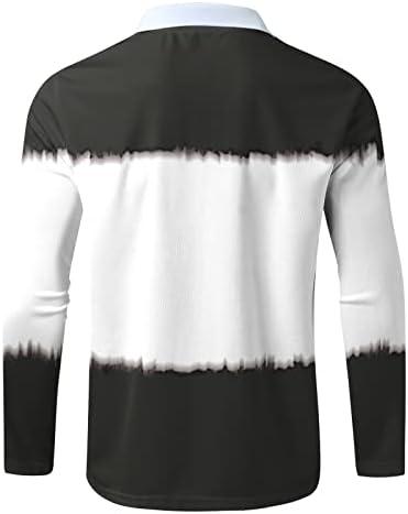 Atletičke muške polo majice Slim Fit modni kvartal-zip Halloween bundeve dugi shirtni sheeve