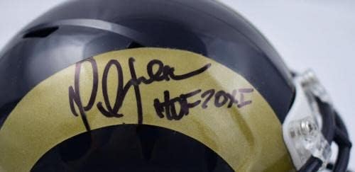 Marshall Faulk autograme 00-16 TB Speed Mini Helmet W / HOF-BA W Holo-autograme NFL Mini Helmets