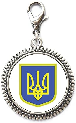 Solidarnost nakita, ukrajinski trident Zipper Pull, Ukrajina Zastava nakita, ukrajinska zastava Povucite