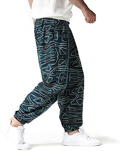 Muške ispisane hlače, muškarci modni ulični odjeća Sažetak Grafički ležerni dukseri Unisex Jogging